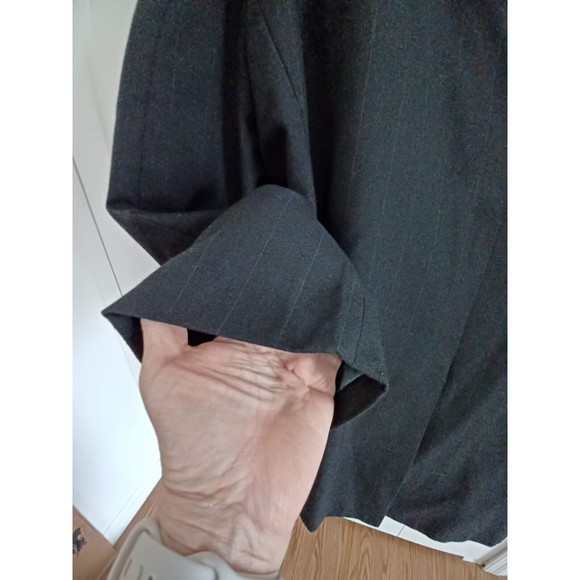 Men's English Manor 48L 2 Button Blazer/Sport Coat Jacket Black/Gray Pinstripes - Picture 10 of 10